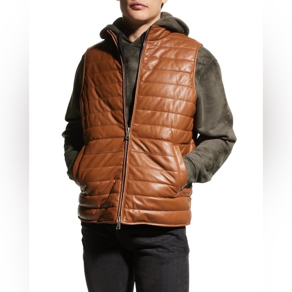 Neiman Marcus lamb leather vest - Picture 2 of 9